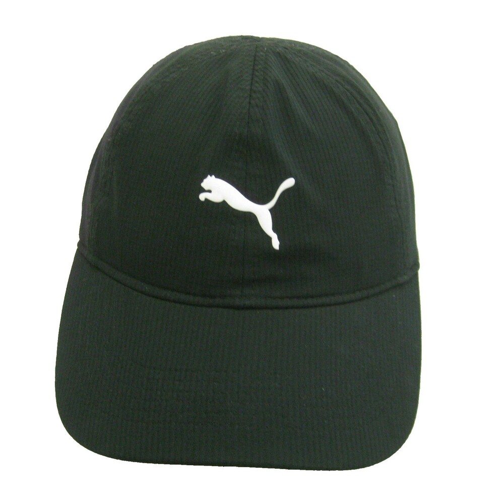 PUMA Black Baseball Cap Logo Hat Adult Adjustable Sport Fitness Golf Lightweight